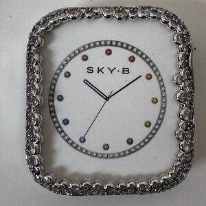 SKY•B Crystal Apple Watch Bezel Silver Rhodium 44mm Series 4/5/6/SE